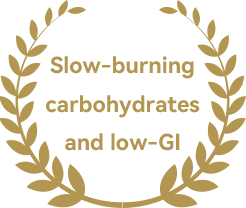 Mainly slow-digesting starches, low glycemic index, classified as a low-GI food (GI<55)